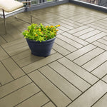 Polydeck Pvc Interlocking Decking Tiles | Set of 6 | Beige