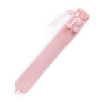 Livivo 2l Extra Long Hot Water Bottle With Pink Pom Pom Lattice Cover