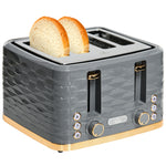 Toaster With 4 Slot, 7 Browning Levels, 1600w, Ripple | One Size