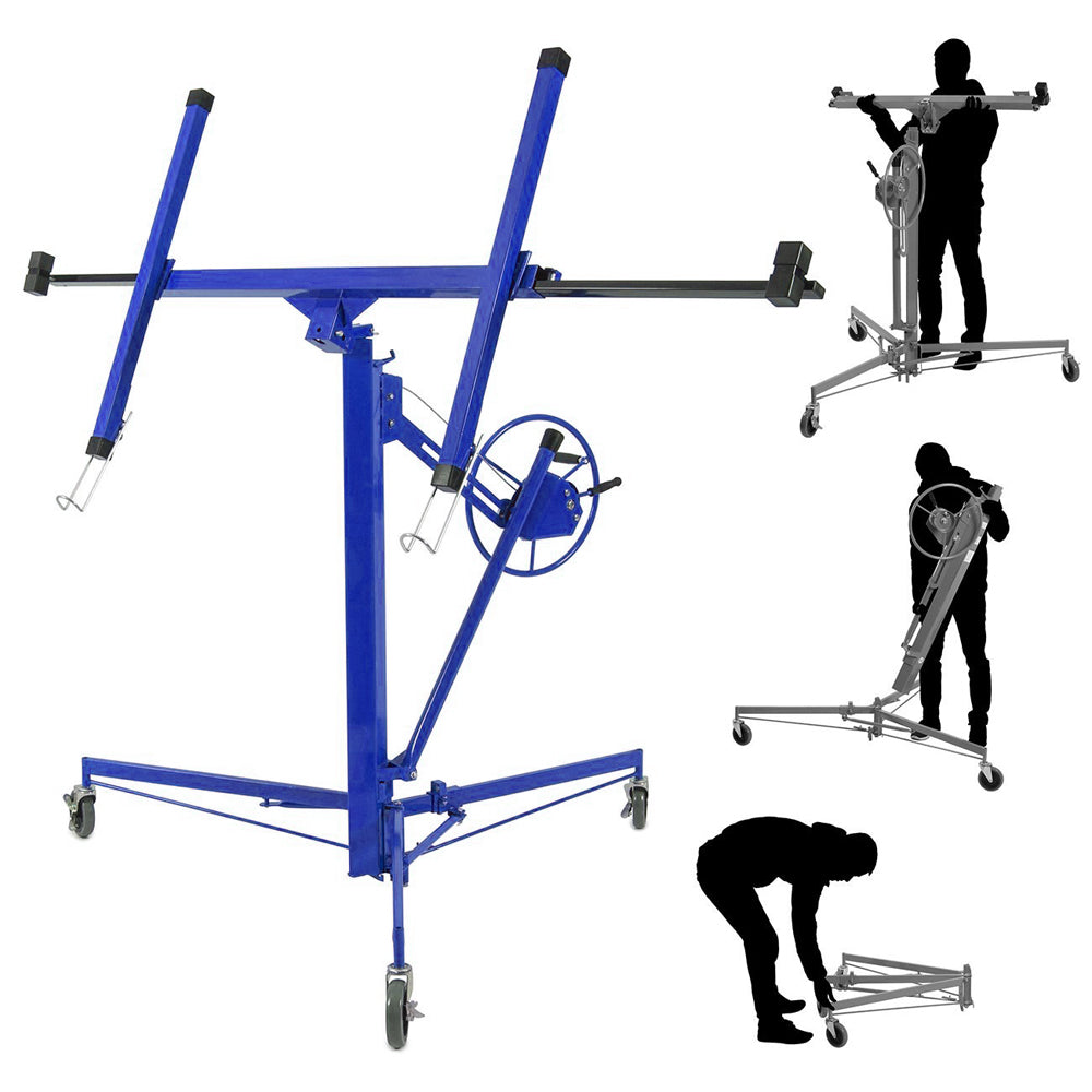 16ft Rolling Drywall Lifter Panel Hoist Jack Tool | Blue