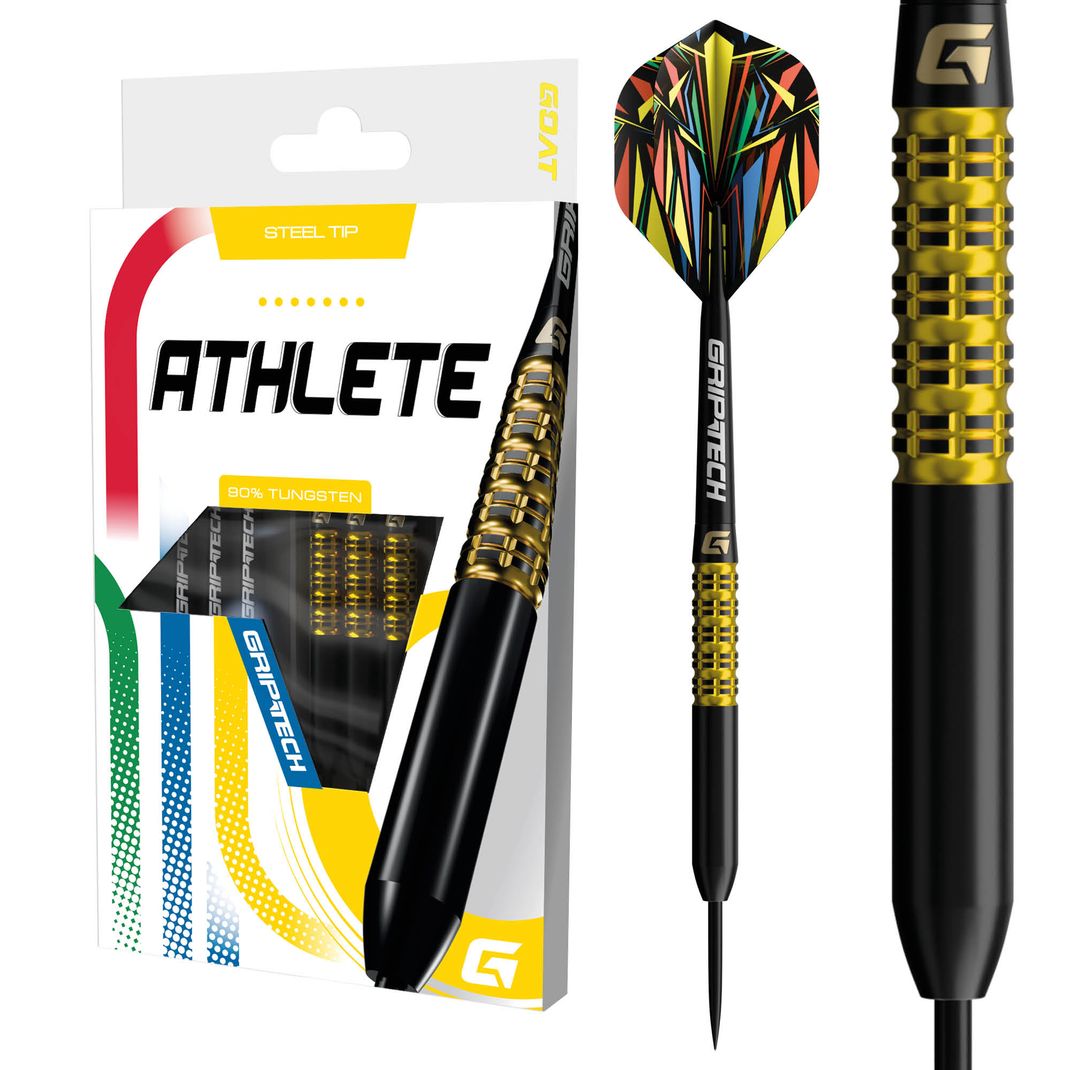 Athlete Steel Tip Darts – Brass Range | 12g | Yellow