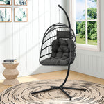 Hanging Chair With Stand And Cushion | Dark Gray