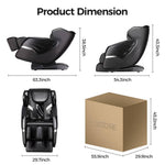 Zero Gravity Back Heated Full Body Massage Chair With Handheld Controller | Black