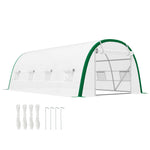 Outsunny Polytunnel Greenhouse Tunnel Warm House Tent With Pe Cover