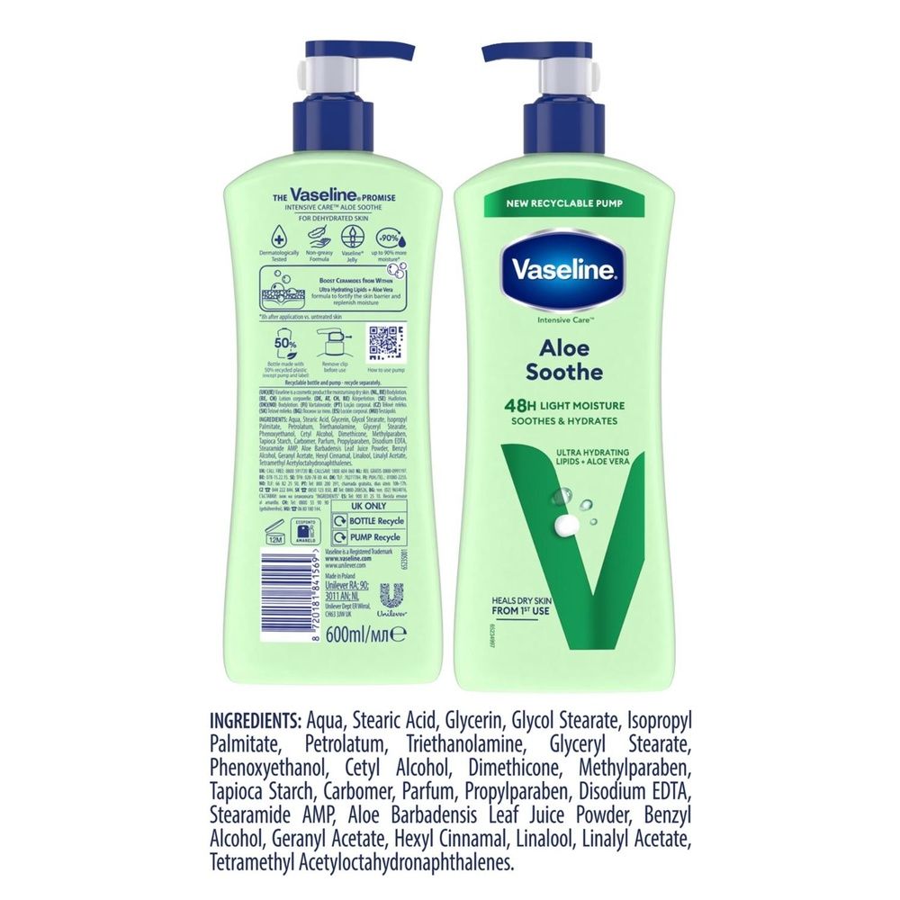 Intensive Care Aloe Soothe Body Lotion Soothing Hydration 600ml | Set of 1