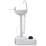 Camping Hand Wash Sink With Towel Holder & Soap Dispenser | Gray