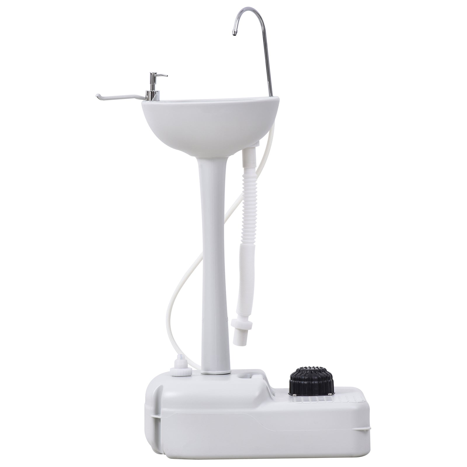 Camping Hand Wash Sink With Towel Holder & Soap Dispenser | Gray