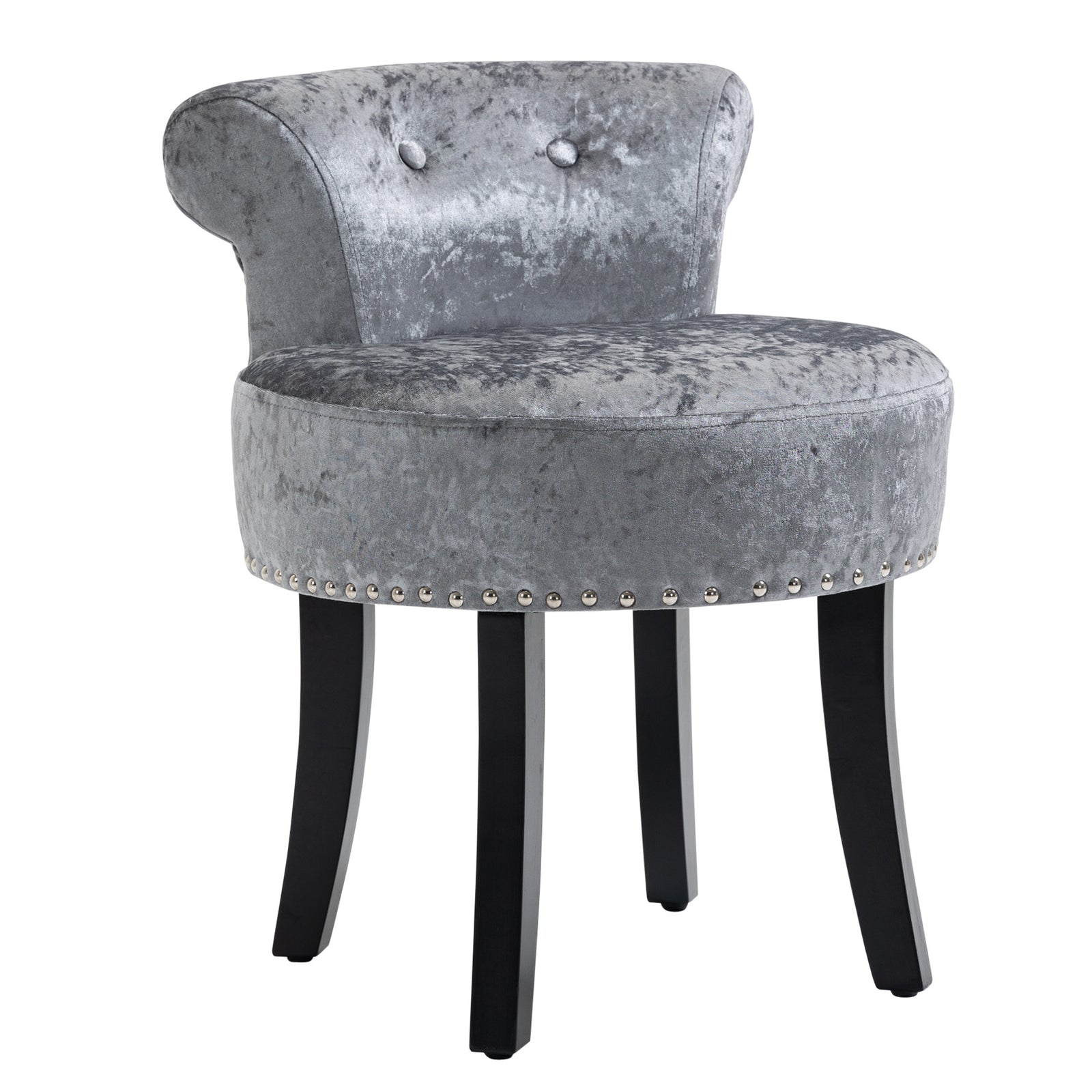 Dressing Table Stool Vanity Seat W/ Rubber Wood Legs Bedroom | One Size