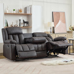 Sheridan 3 Seat Manual Recliner Sofa With Central Console | Brown