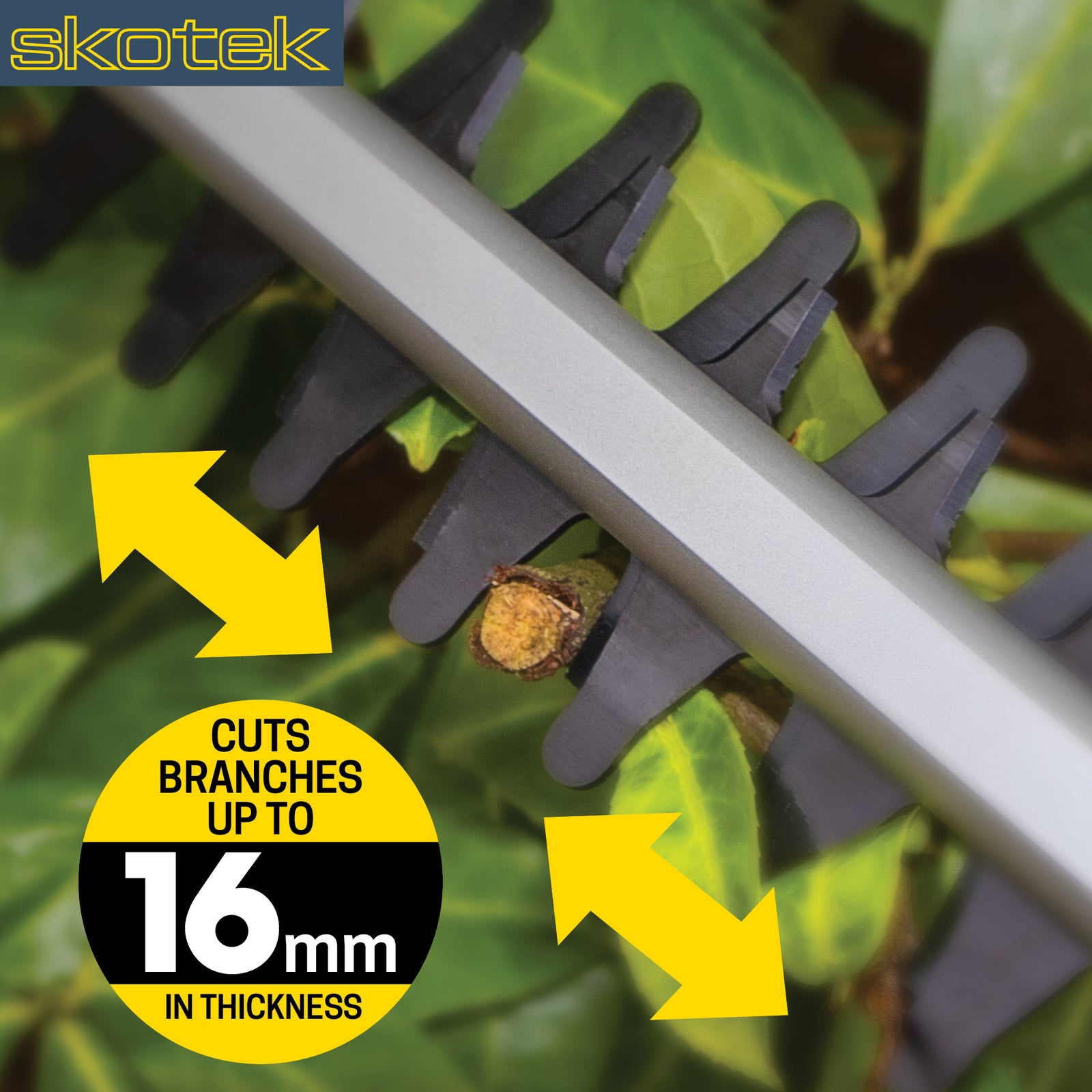 Cordless Hedge Trimmer 18v Li-ion Long Reach Telescopic Garden Hedge Cutter, Battery & Charger Included