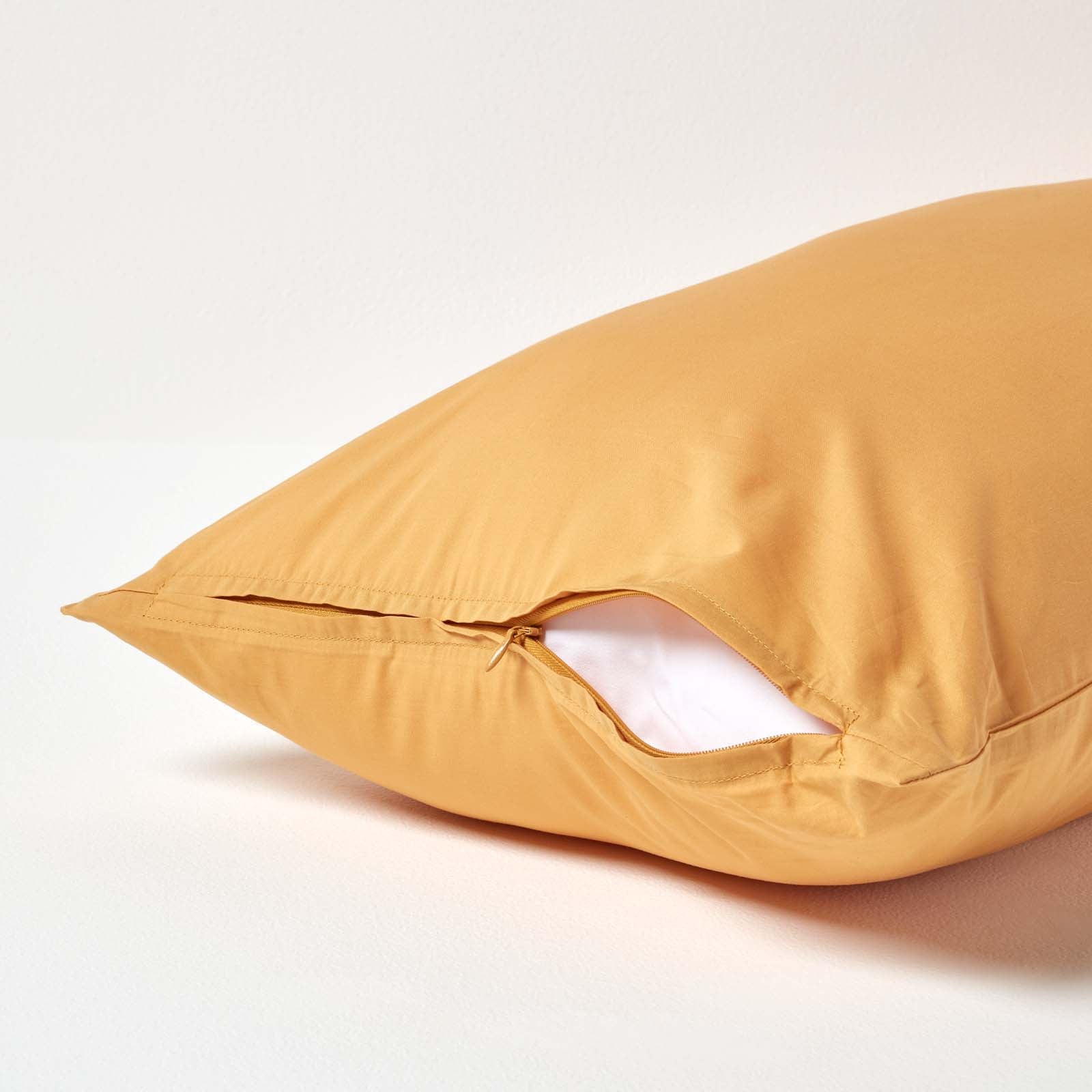 Continental Egyptian Cotton Pillowcase 200 Tc | 40 x 80cm | Mustard
