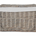 Wicker Grey Wash Finish Storage Basket | Medium | Gray