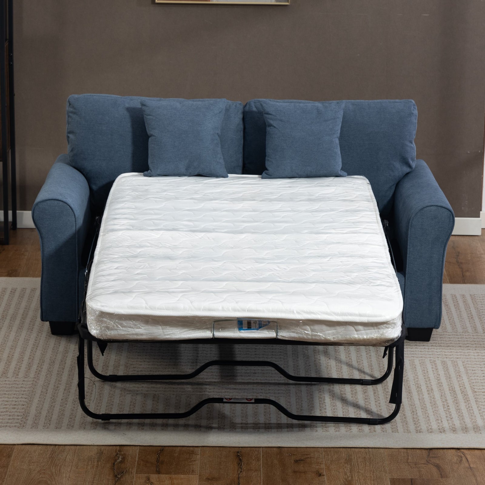 Lewiston Fabric Pull Out Sofabed | Light Blue