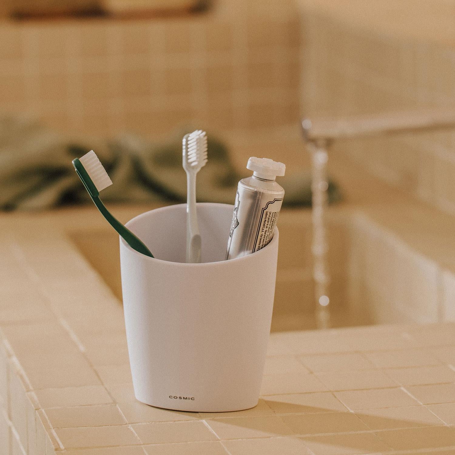 Toothbrush Holder, Soft-finish Coating, Saku Collection | Lime