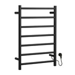 Heated Rail Towel Warmer Bathroom Radiator Drying Rack | Black