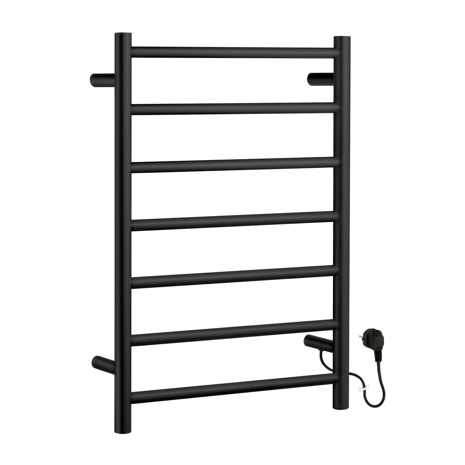 Heated Rail Towel Warmer Bathroom Radiator Drying Rack | Black