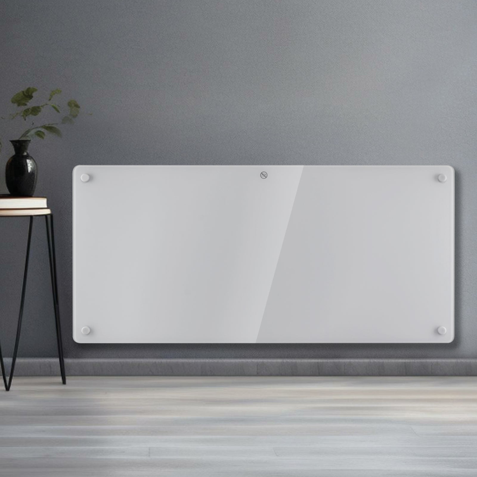 Electric Panel Heater White  Wall Mounted & Free Standing Glass Room Radiator With  Timer Thermostat Control Lot 20 | 2000w | White