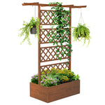 Wooden Trellis Planter For Climbing Plants
