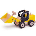 Tidlo Wooden Front End Loader Toy, Incluees Bucket With Handle