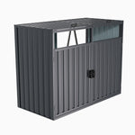 Outdoor 2/3-bin Metal Storage Shed, Galvanised Steel Bin Store For Garden Waste & Recycling | Small