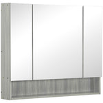 Bathroom Wall Mounted Mirror Storage Adjustable Shelves