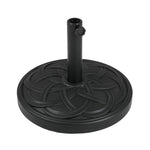25kg Heavy-Duty Round Umbrella Base with Spiral-Cross Reinforcement Design
