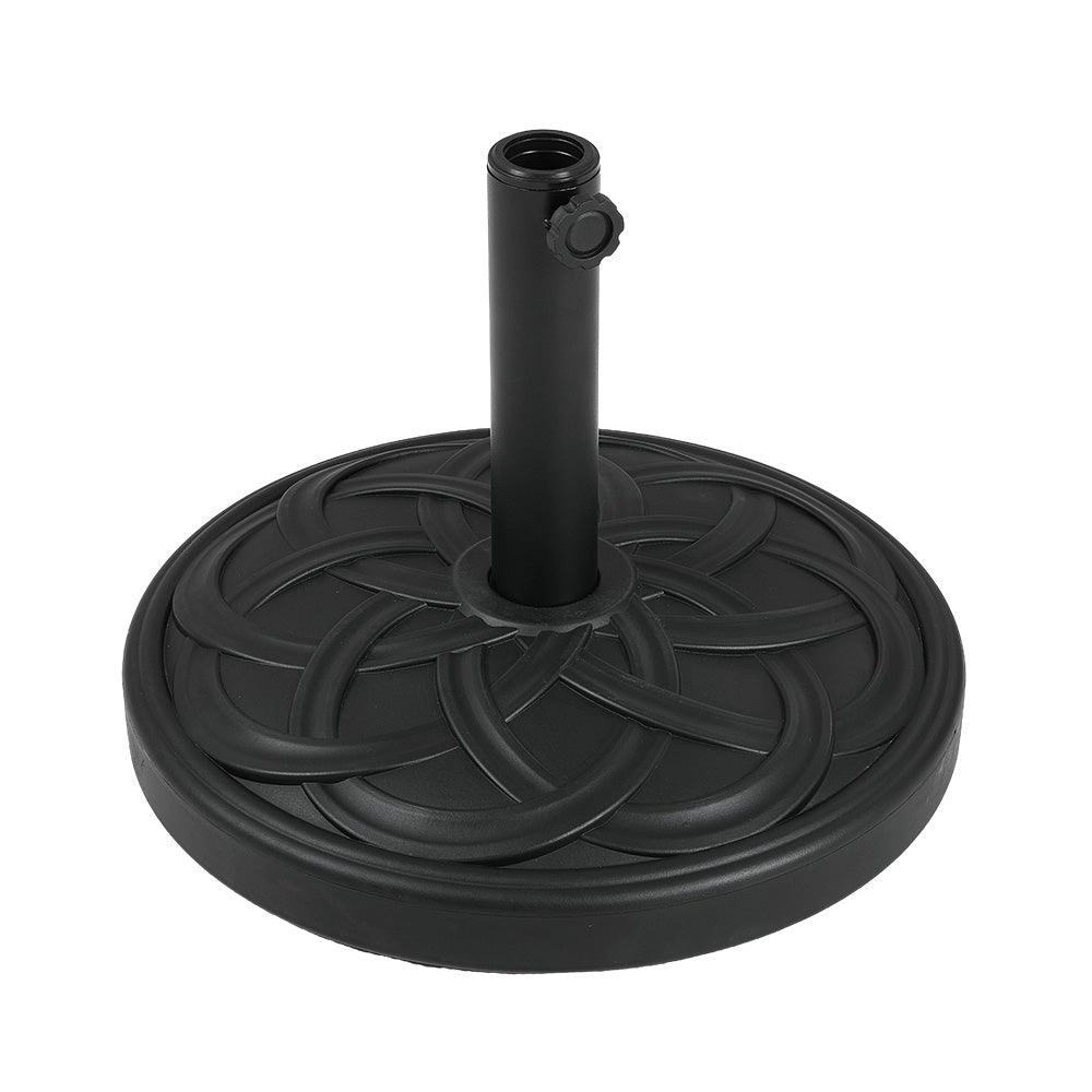 25kg Heavy-Duty Round Umbrella Base with Spiral-Cross Reinforcement Design