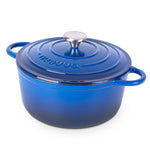 Cast Iron Dutch Oven With Lid Casserole - 24cm (4.7l) | Dark Blue