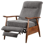 Manual Recliner Armchair Upholstered Lounge Chair With Adjustable Backrest & Footrest