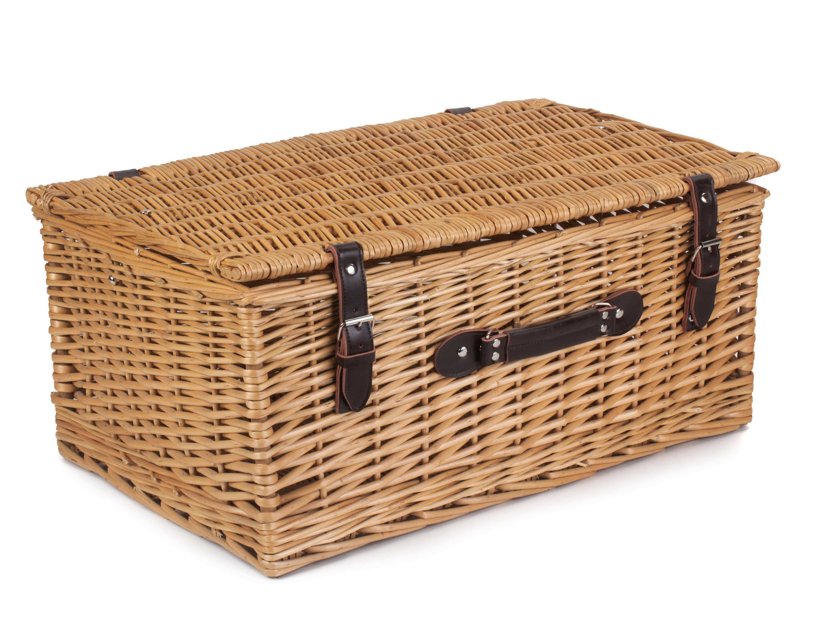 Wicker 55cm Buff Empty Picnic Basket Unlined | Brown