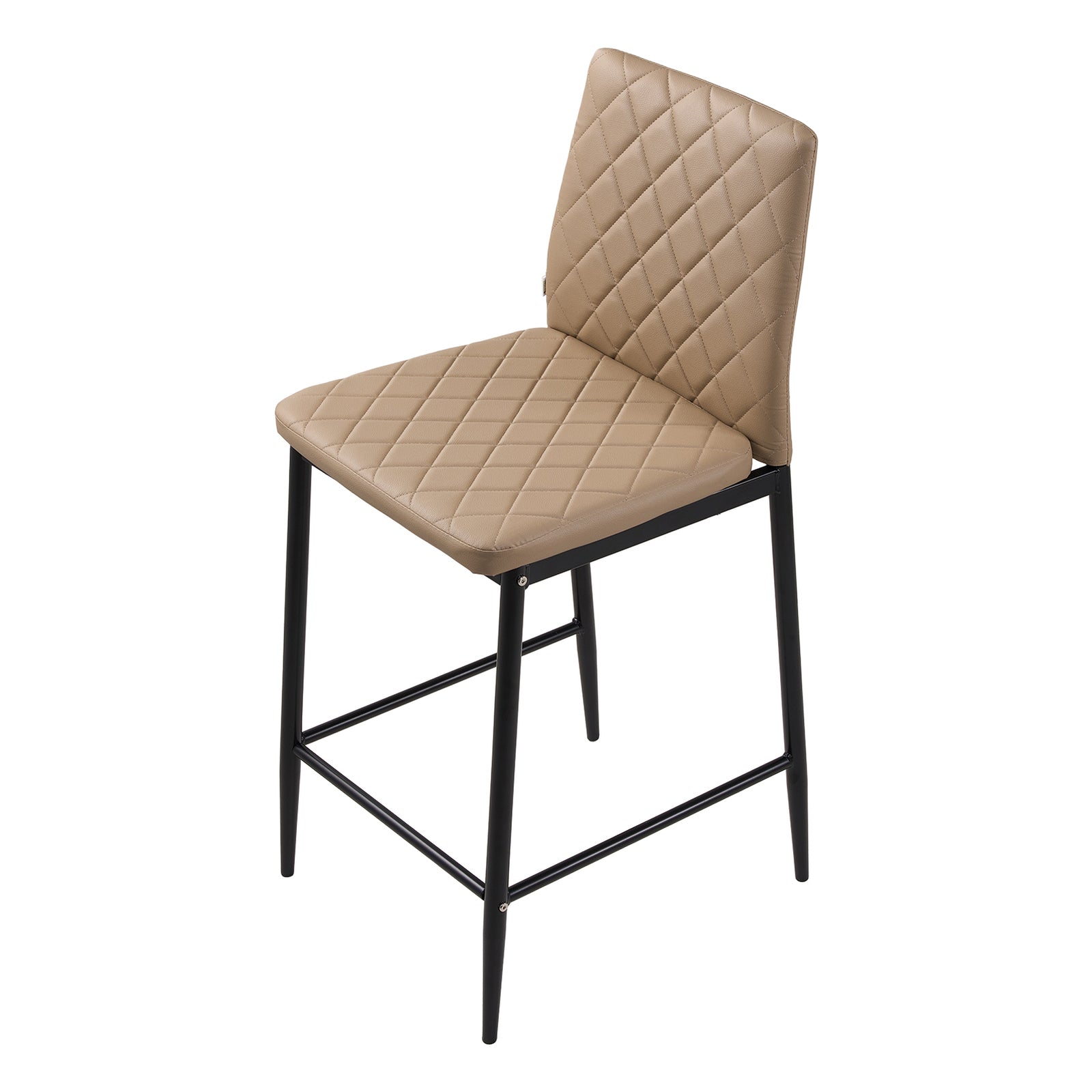2pcs Upholstered Bar Stools | Camel