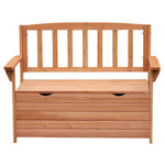 Outdoor Garden Storage Bench Patio Box All Weather Fir Wood