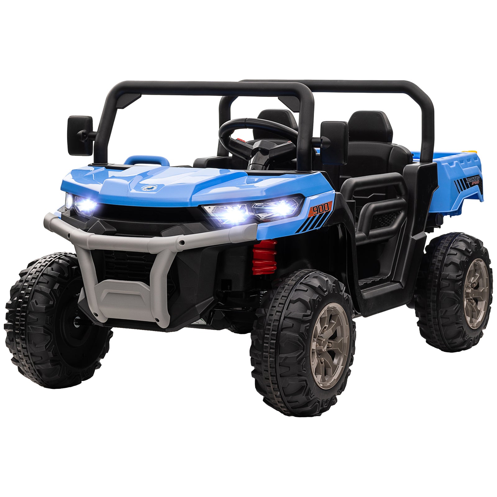 12v Two-seater Kids Electric Ride-on Car W/ Electric Bucket | Blue