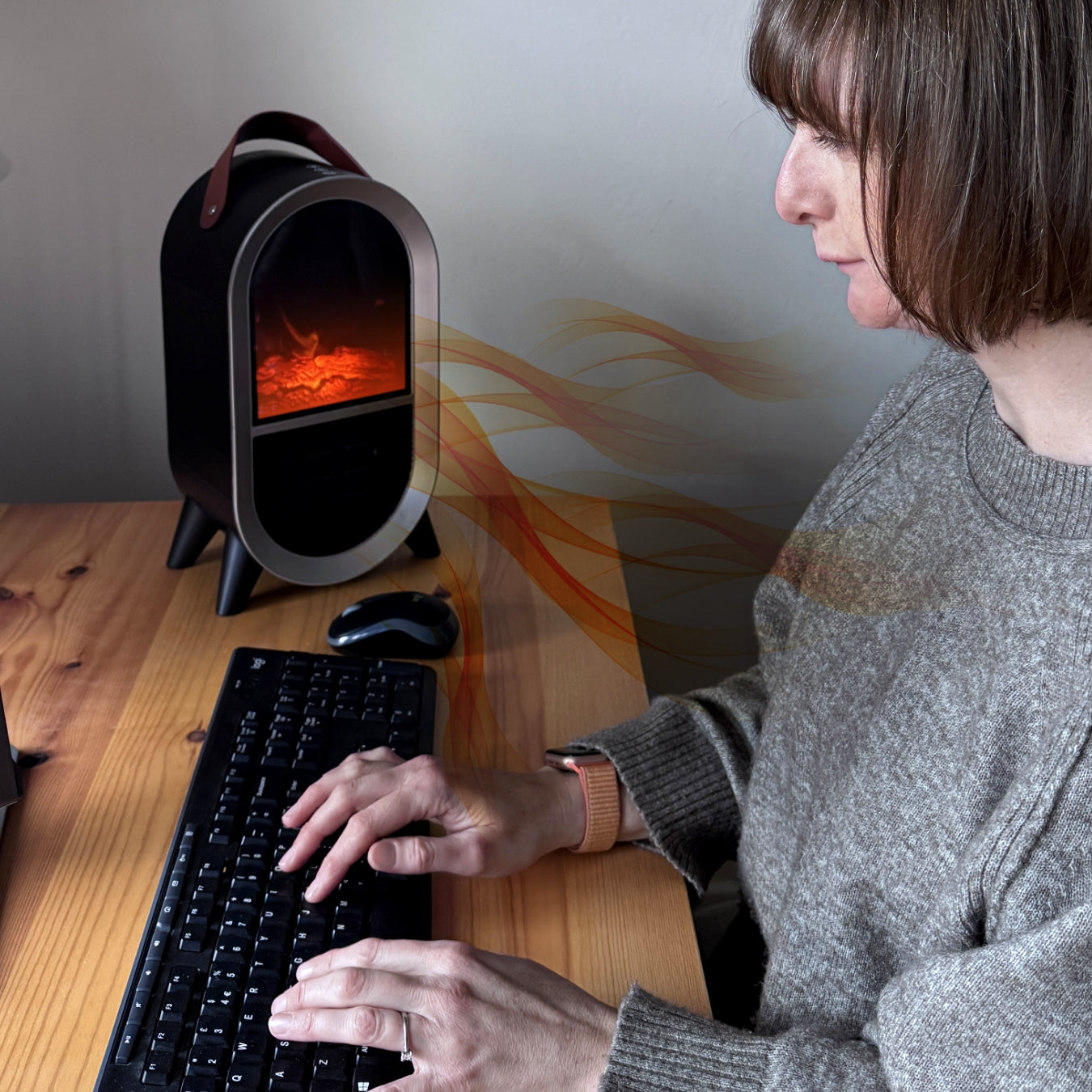 Glow Heat Electric Heater | Black