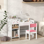 Aiyaplay Kids Desk And Chair Set, Toddler Table And Chair Set, Rabbit Themed