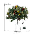 Artificial Pre-lit Christmas Planter Bushes Decorations