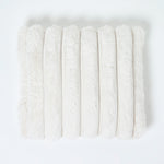 Cream Faux Fur Ribbed Cushion, 45 X 45 cm | 45cm x 45cm | Cream