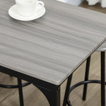 5 Piece Bar Table And Stools Set With Metal Frame | Gray