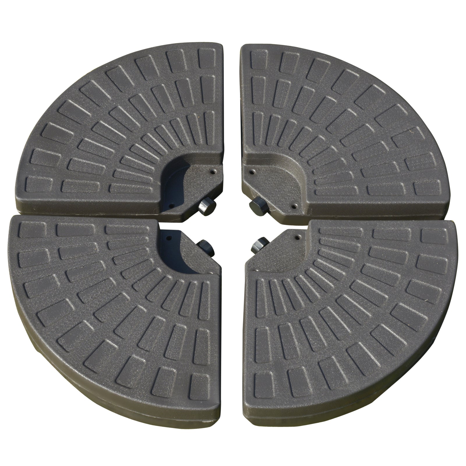 4pc Parasol Base, Up To 100kg, Sand/water Fillable