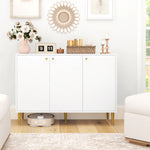 Sideboard Storage Cabinet With 3 Carved Line Doors