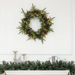 60cm Christmas Wreath With Led Lights
