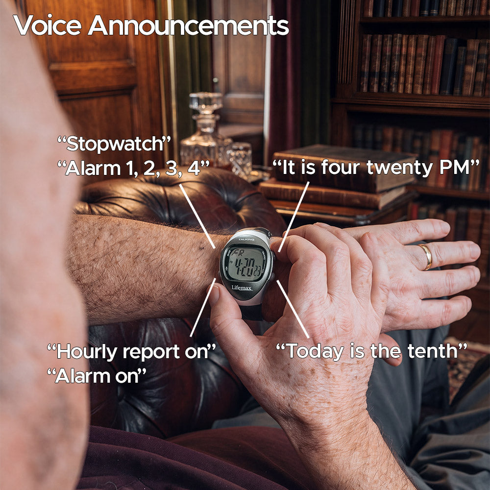 Talking Digital Watch - Large Display And 4 Alarms