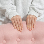 Fabric Single Sofa Armchair Upholstered Pillow Wood Leg | One Size | Pink