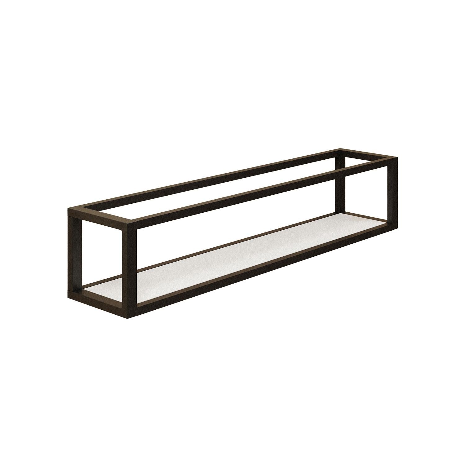 Shelf With Towel Rail Black Matt Wall-mounted 55 Cm Collection The Grid