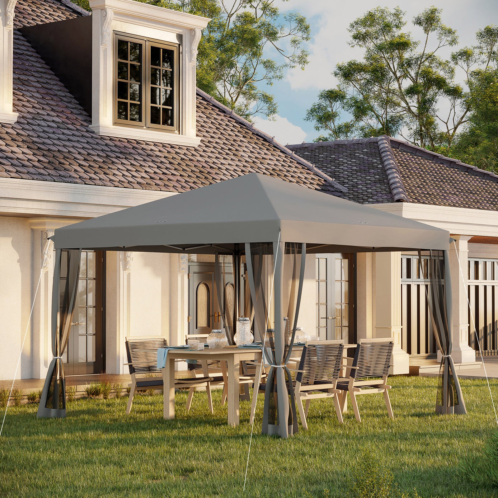 Heavy Duty Pop Up Gazebo With Removable Mesh Sidewall