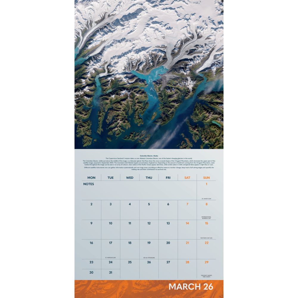 'earth From Space' 2026 Square Calendar Official Product