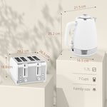 Quick Boil Kettle & Toaster Set | White
