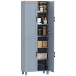 Modern Kitchen Cupboard Storage Cabinet With 4 Shelves | Grey