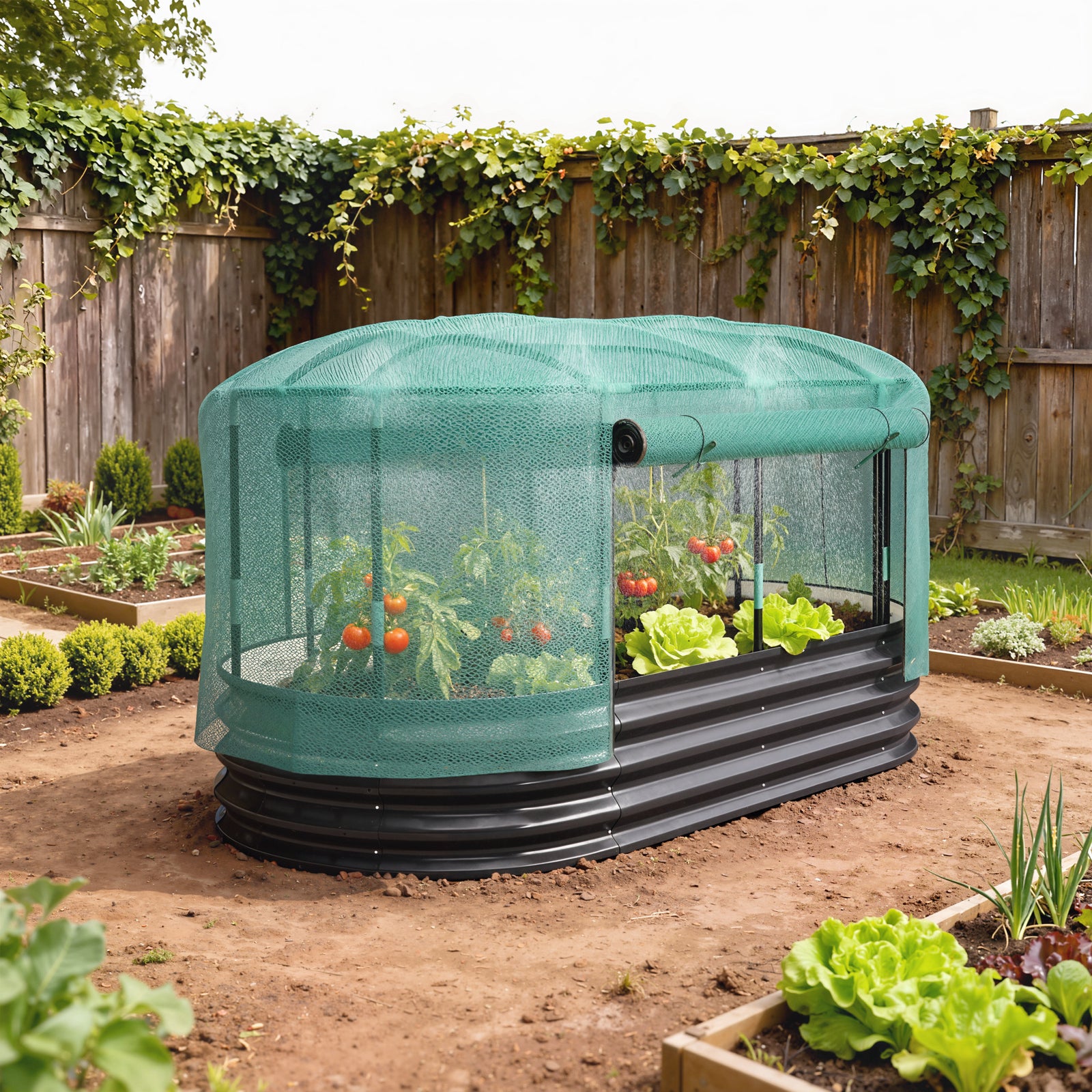 Outsunny Raised Garden Bed With Self Watering System, Outdoor Planter
