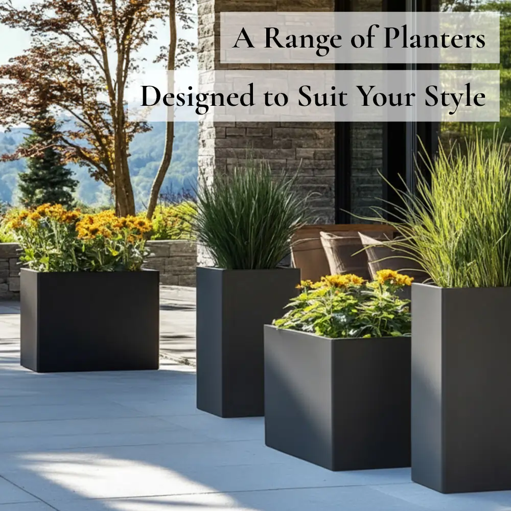 Long Zinc Galvanised Tall Trough Planter | 80cm x 25cm x 60cm | Grey